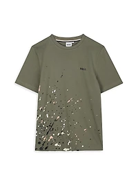 Little Boy's Logo Paint Splatter T-Shirt