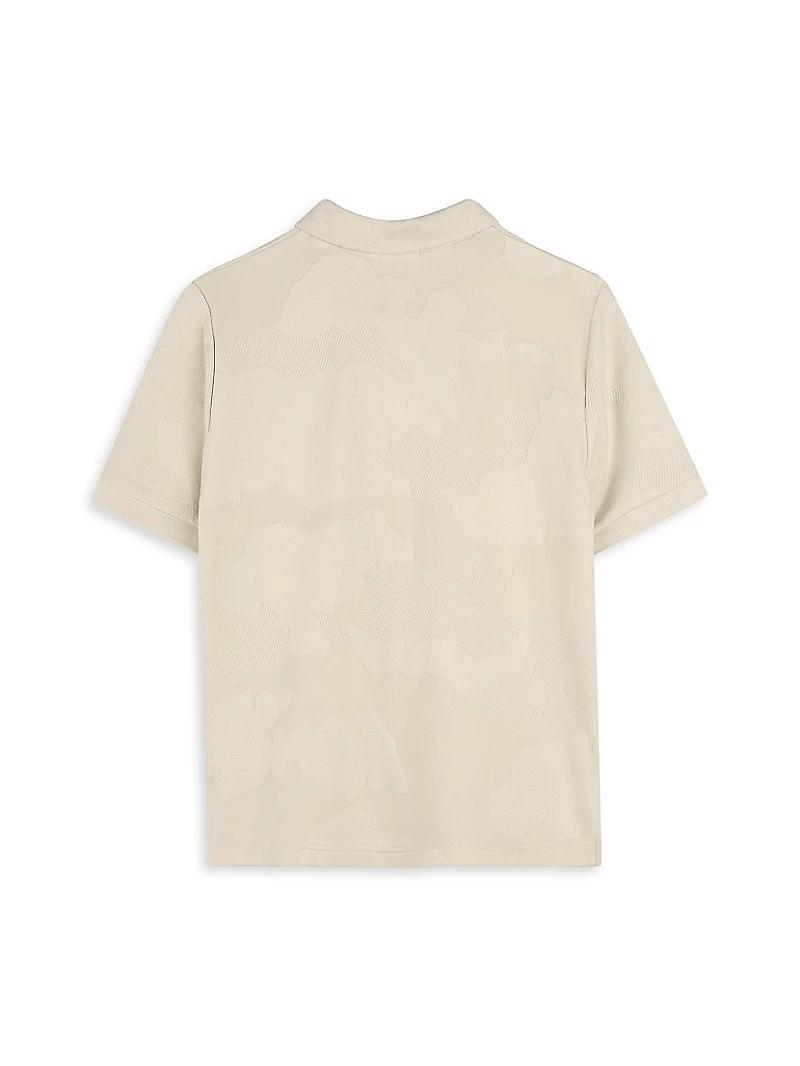 Little Boy's Logo Jacquard Polo Shirt