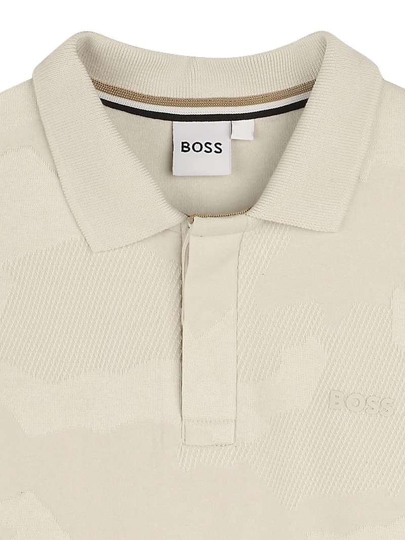 Little Boy's Logo Jacquard Polo Shirt