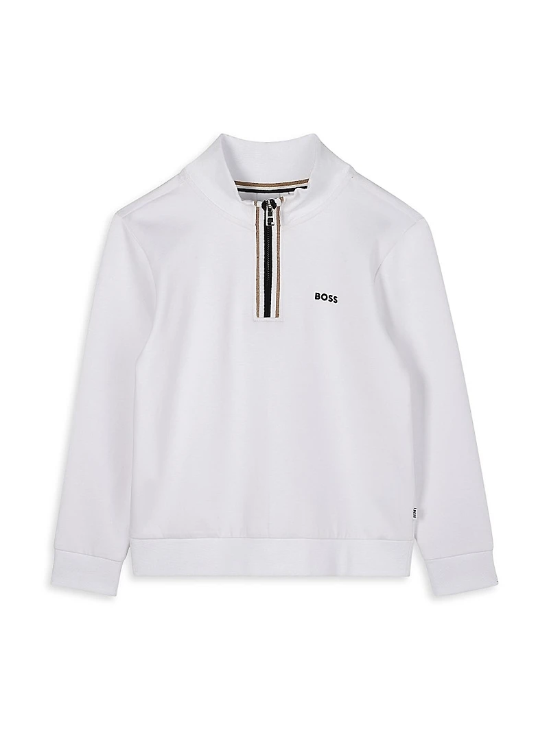 Little Boy's Logo Half-Zip Pullover
