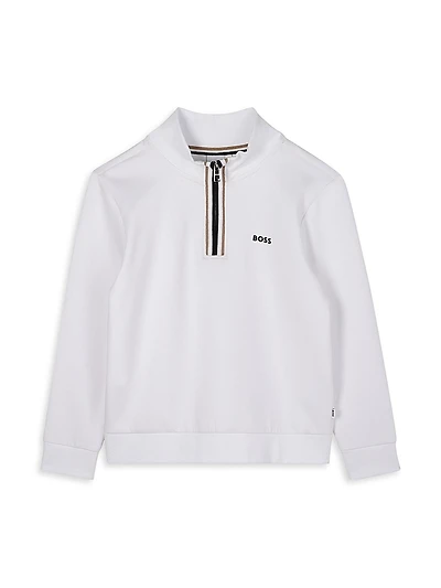 Little Boy's Logo Half-Zip Pullover
