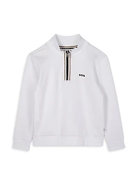 Little Boy's Logo Half-Zip Pullover