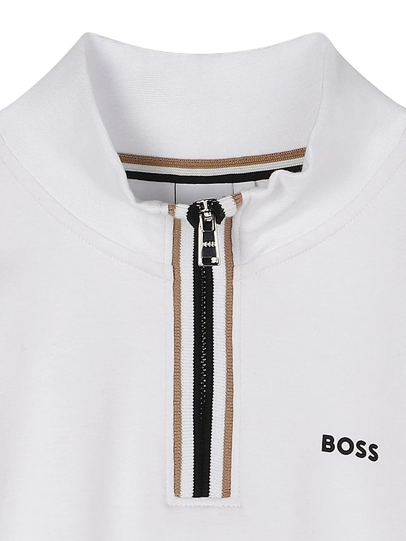 Little Boy's Logo Half-Zip Pullover