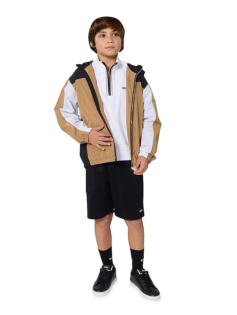 Little Boy's Logo Half-Zip Pullover