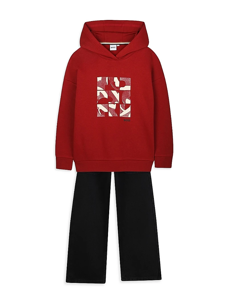 Little Boy's Graphic Fleece Hoodie