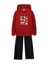 Little Boy's Graphic Fleece Hoodie