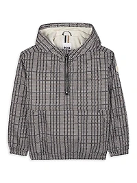 Little Boy's Half-Zip Hooded Windbreaker Jacket