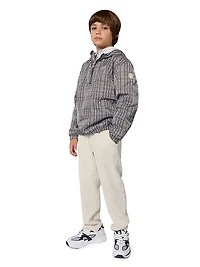 Little Boy's Half-Zip Hooded Windbreaker Jacket