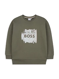 Little Boy's Logo Crewneck Sweatshirt