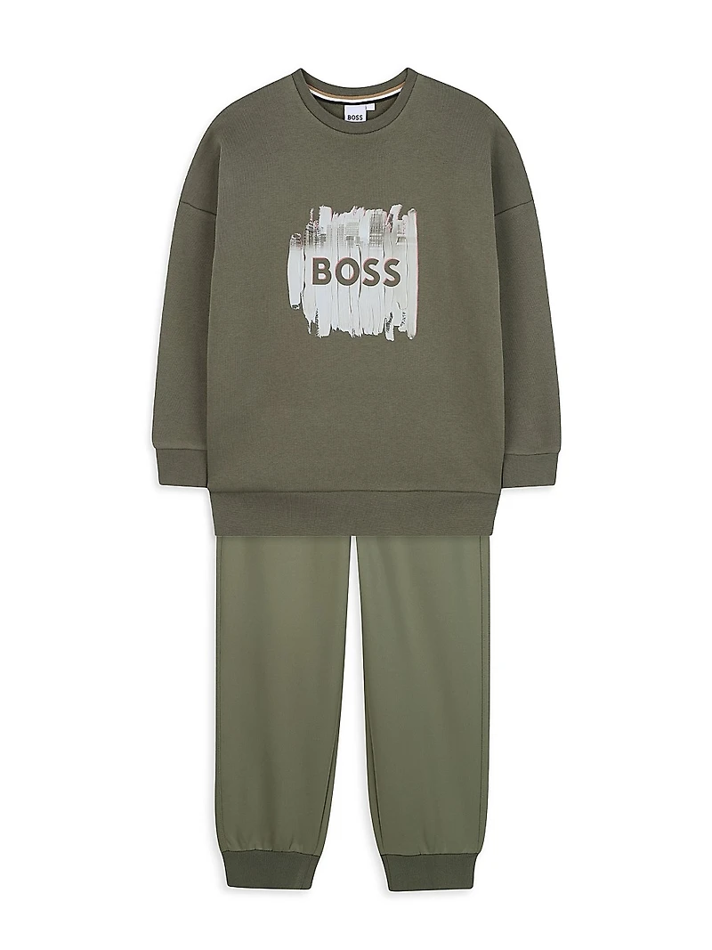 Little Boy's Logo Crewneck Sweatshirt