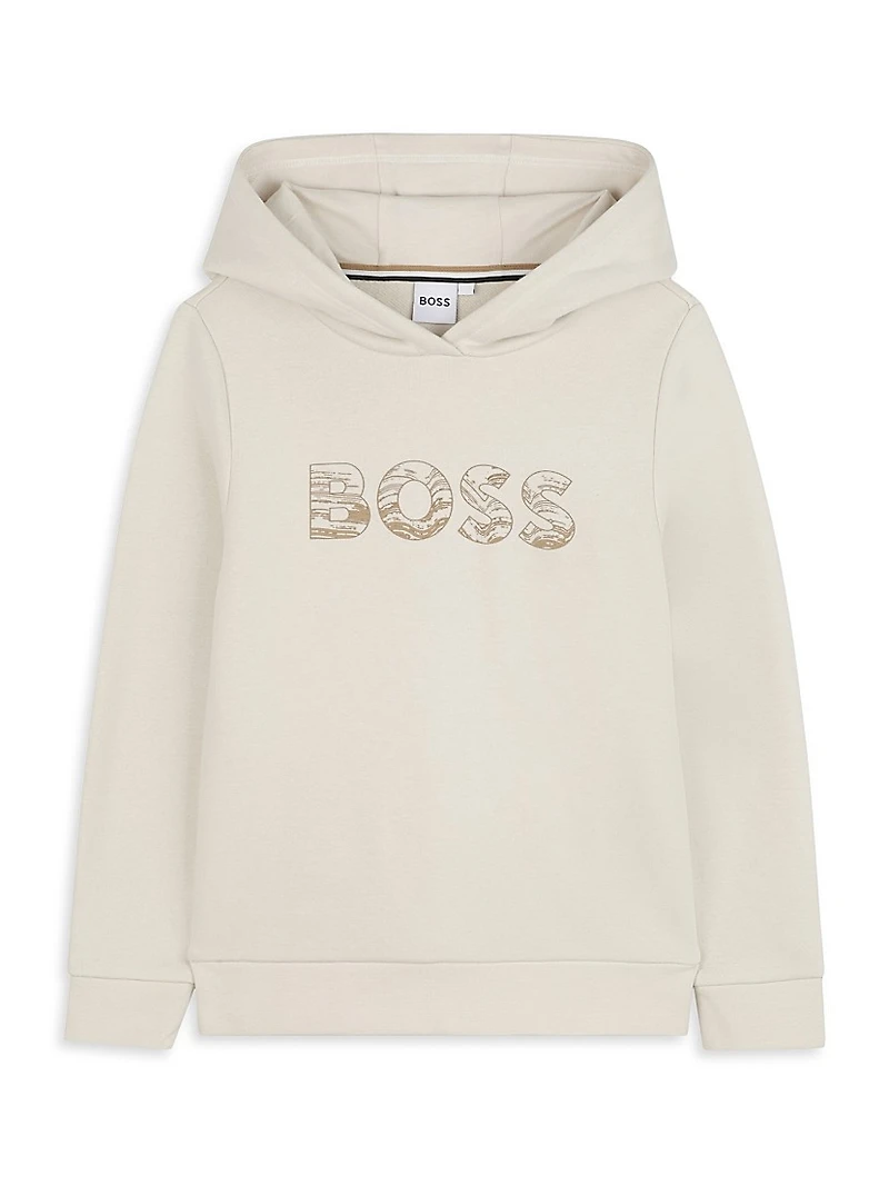 Little Boy's & Logo Hooded Sweatshirt