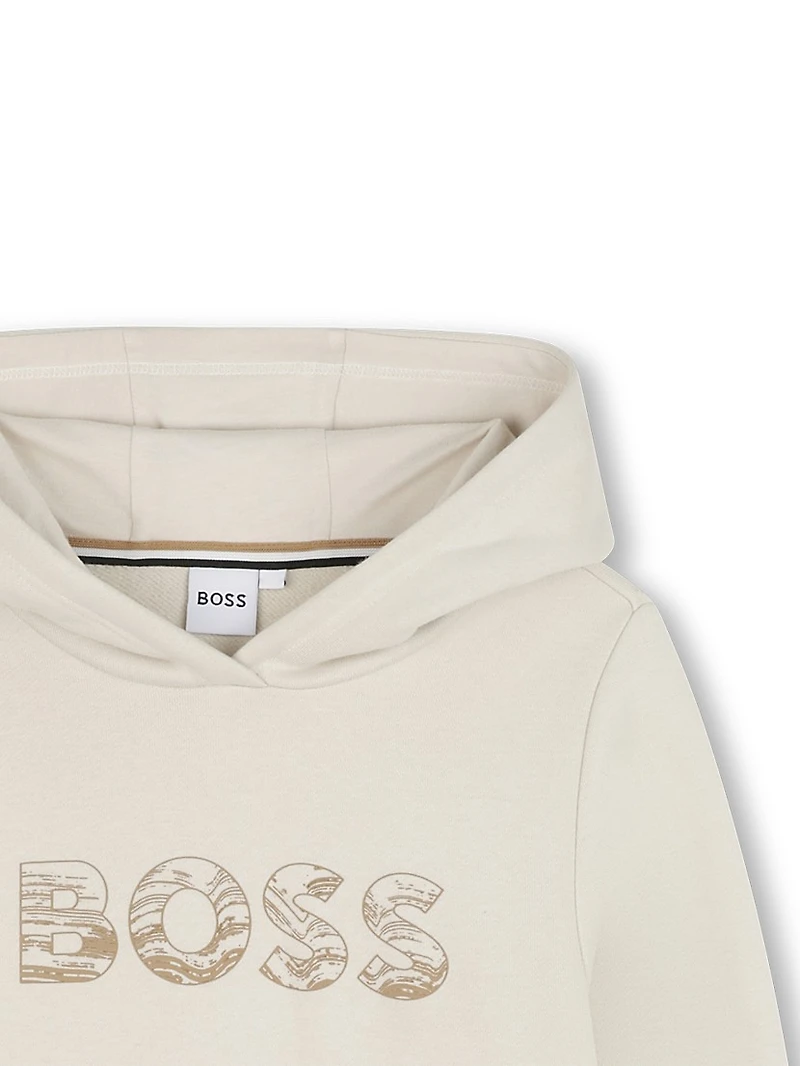 Little Boy's & Logo Hooded Sweatshirt