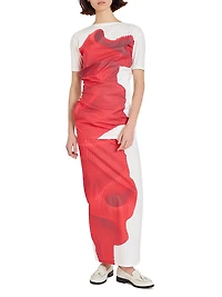 Abstract Printed Maxi Dress