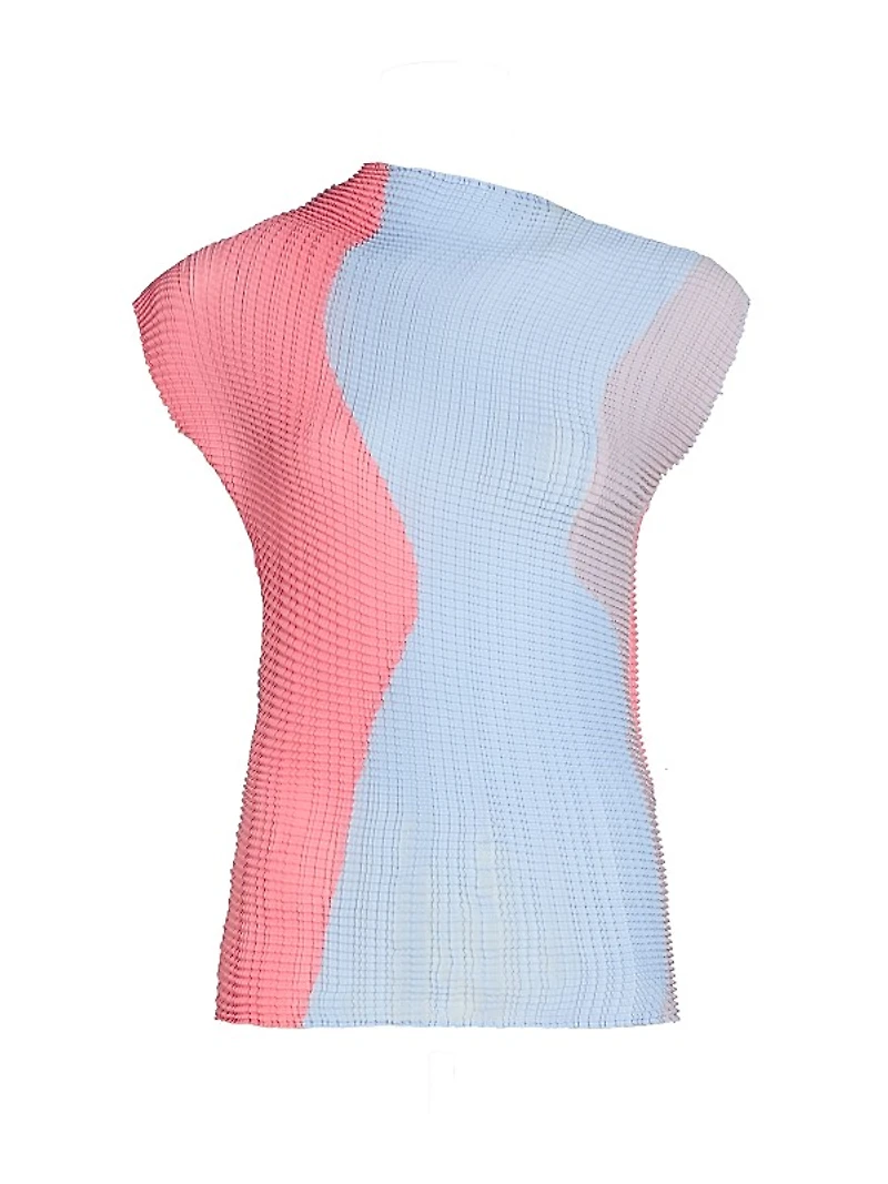 Abstract Tint Pleats Top