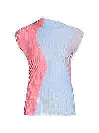 Abstract Tint Pleats Top