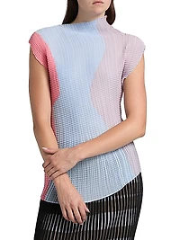 Abstract Tint Pleats Top