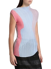 Abstract Tint Pleats Top