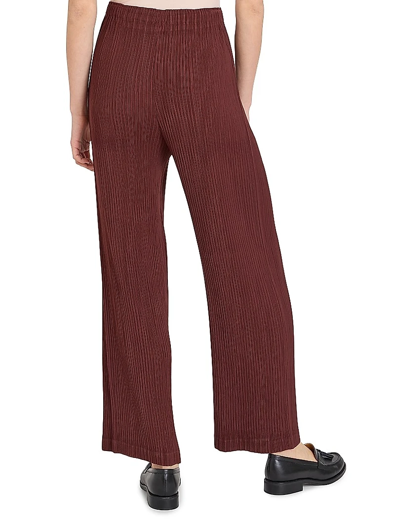 Hatching Pleated Pants