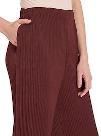 Hatching Pleated Pants