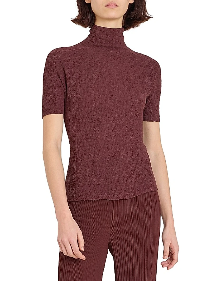Turtleneck Knit Top