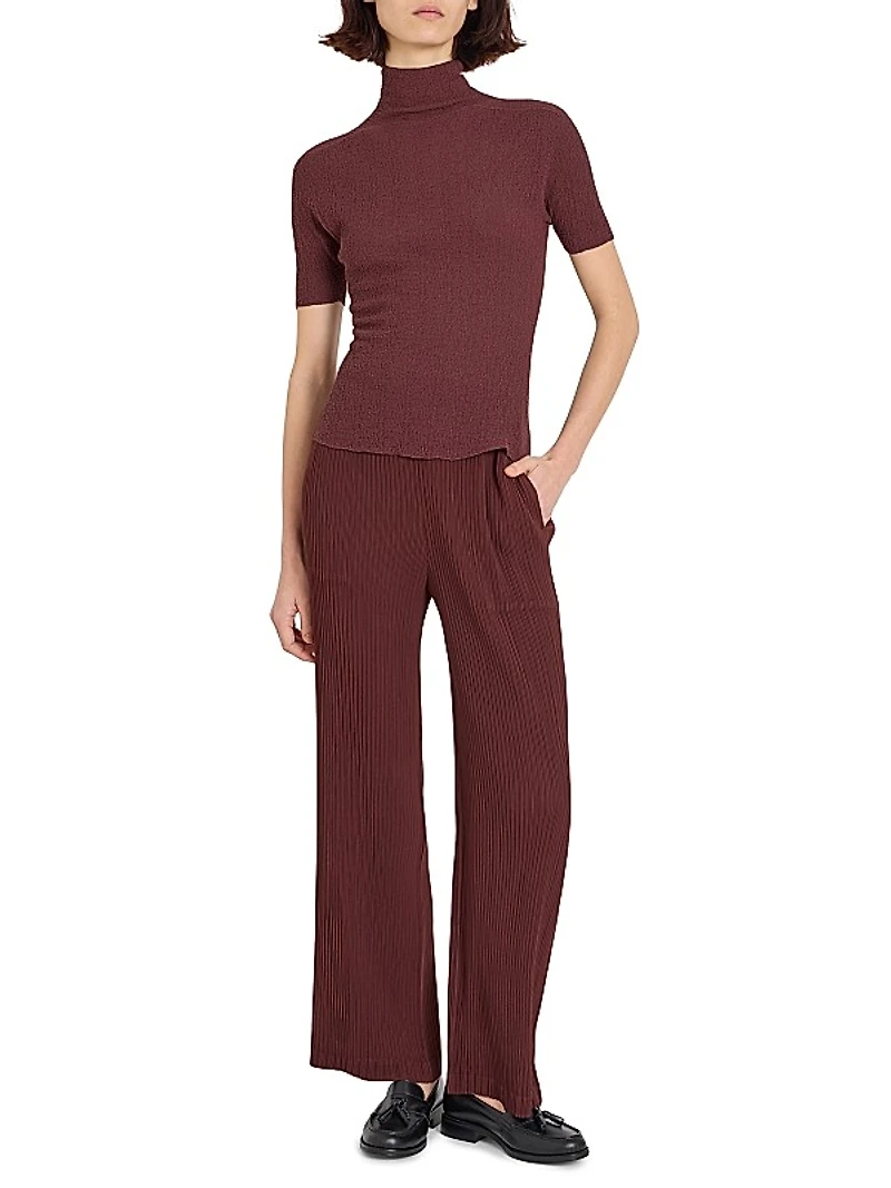 Turtleneck Knit Top