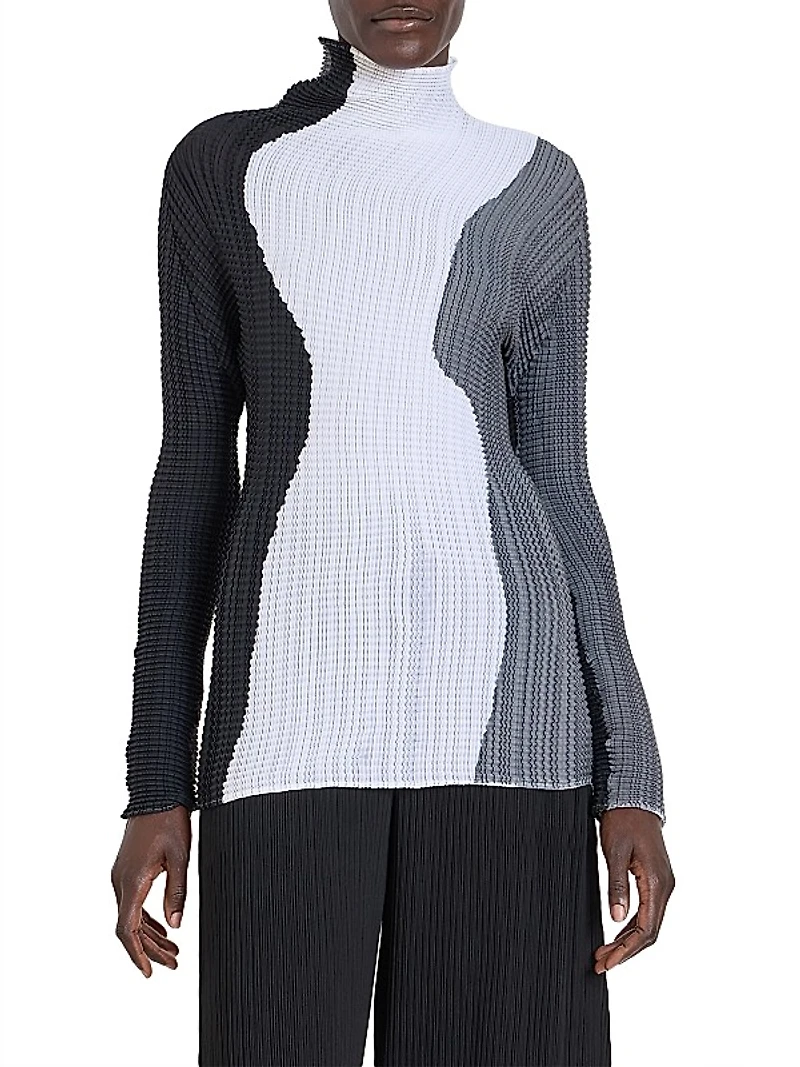 Colorblocked Stretch Top