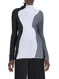 Colorblocked Stretch Top