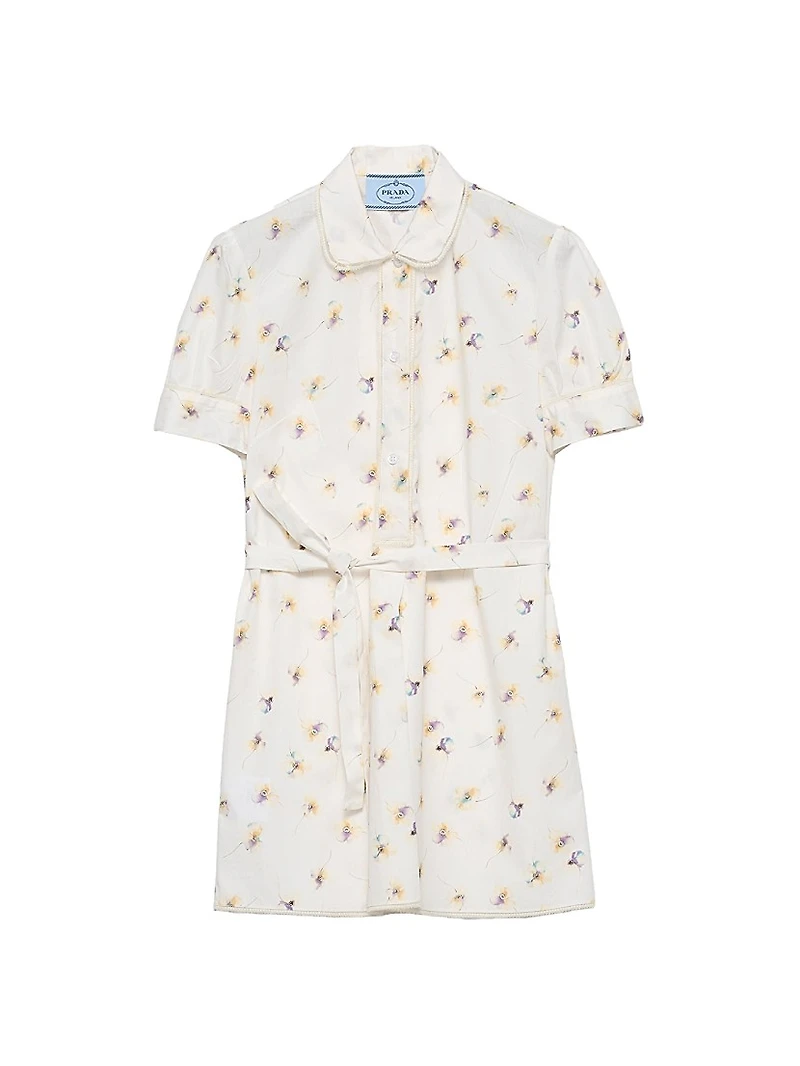 Floral Print Poplin Mini Dress