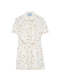 Floral Print Poplin Mini Dress