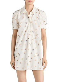 Floral Print Poplin Mini Dress