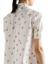 Floral Print Poplin Mini Dress