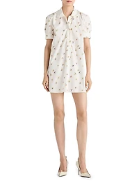 Floral Print Poplin Mini Dress