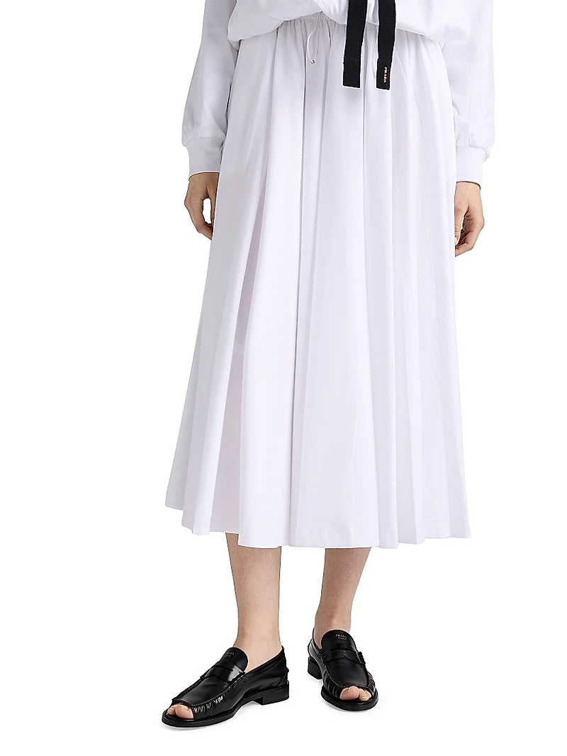 Reversible Cotton Jersey And Re-nylon Circle Skirt