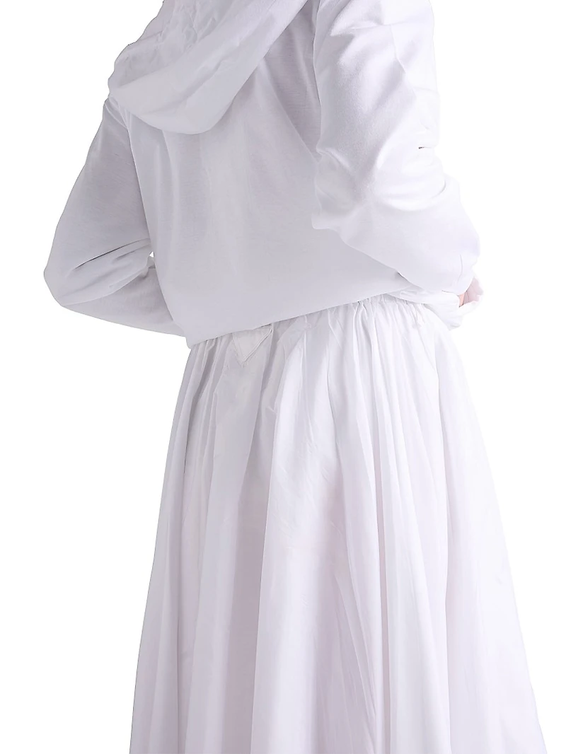 Reversible Cotton Jersey And Re-nylon Circle Skirt