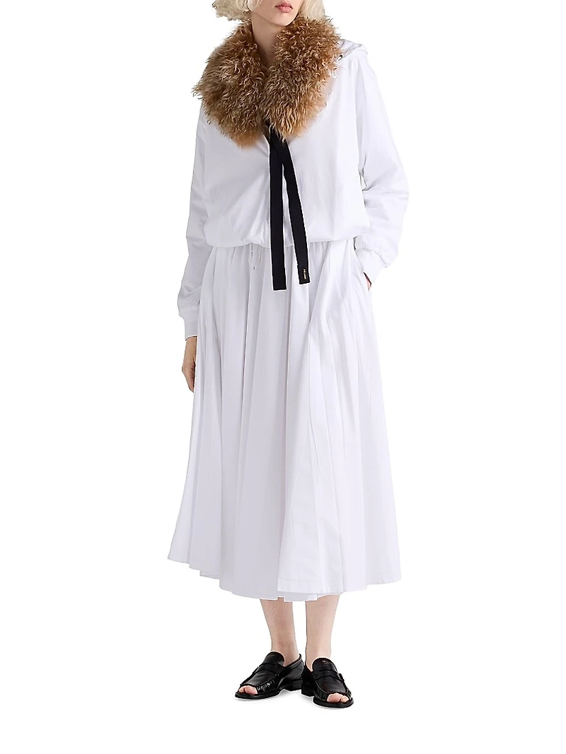 Reversible Cotton Jersey And Re-nylon Circle Skirt