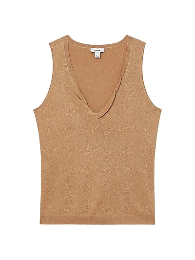 Sia Sleeveless Metallic Top