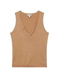 Sia Sleeveless Metallic Top
