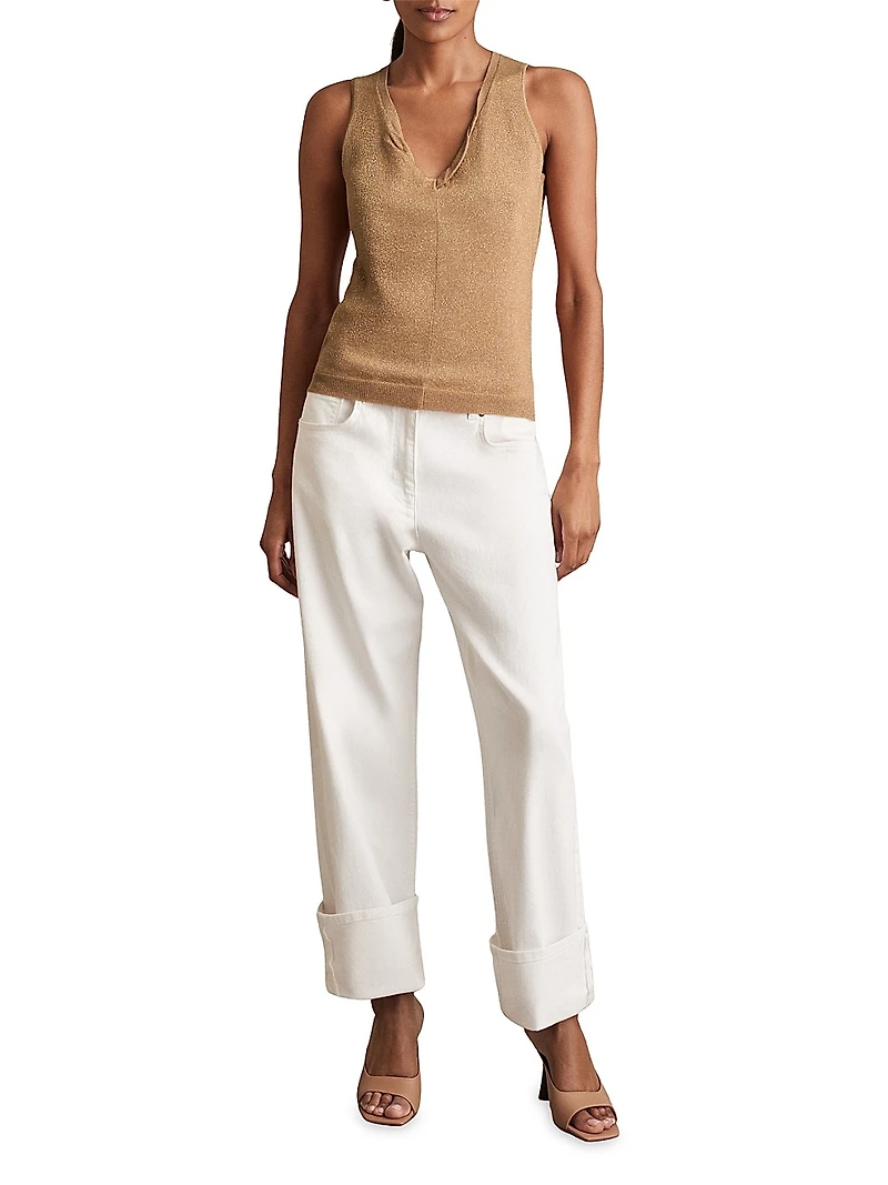 Sia Sleeveless Metallic Top