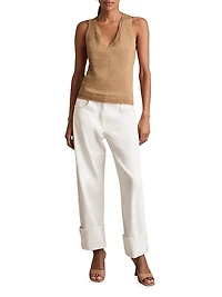 Sia Sleeveless Metallic Top