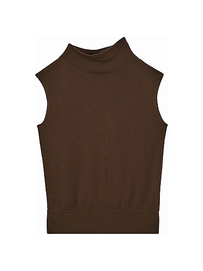 Harper Mock Turtleneck Wool Top