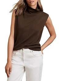 Harper Mock Turtleneck Wool Top