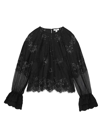 Emilia Floral Lace Blouse