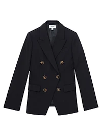 Lia Wool-Blend Double-Breasted Coat