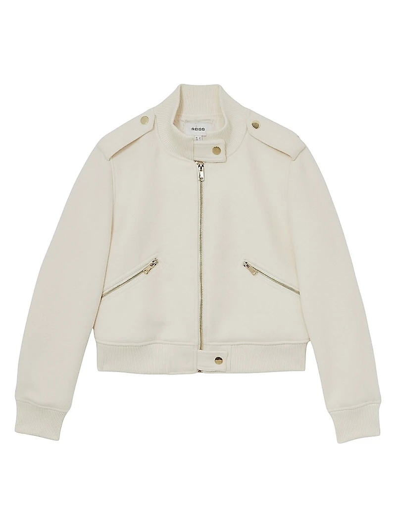 Cleo Leather Bomber Jacket