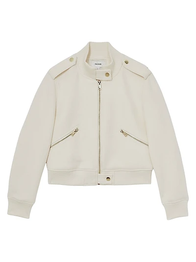 Cleo Leather Bomber Jacket