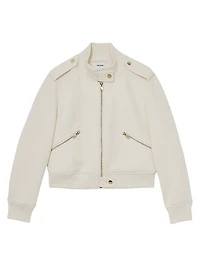 Cleo Leather Bomber Jacket