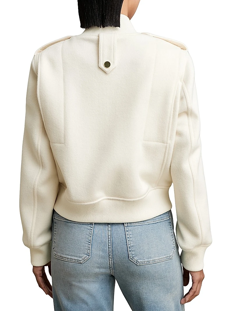 Cleo Leather Bomber Jacket