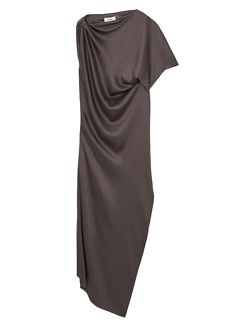 Kenzie Draped Satin Maxi Dress