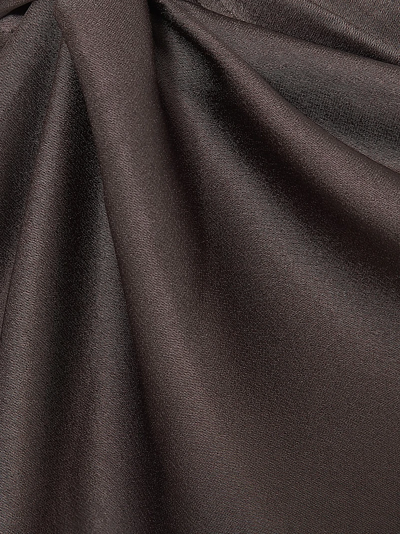 Kenzie Draped Satin Maxi Dress