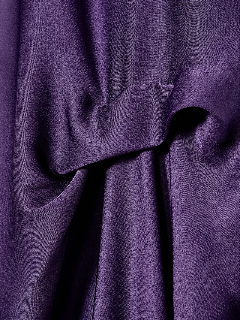 Michelle Draped High-Low Cape Dress